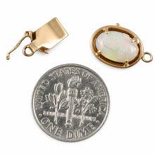 Load image into Gallery viewer, 14K Yellow Gold Genuine Natural Opal Clasp (Rich White with Good Fire)