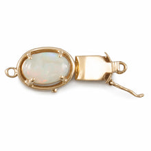 Load image into Gallery viewer, 14K Yellow Gold Genuine Natural Opal Clasp (Rich White with Good Fire)