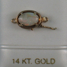 Load image into Gallery viewer, 14K Yellow Gold Genuine Natural Opal Clasp (Rich White with Good Fire)