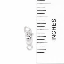 Load image into Gallery viewer, Solid Sterling Silver 925 w/ Rhodium Finish 3x8mm Lobster Clasp