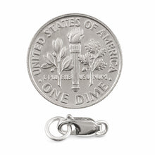 Load image into Gallery viewer, Solid Sterling Silver 925 w/ Rhodium Finish 3x8mm Lobster Clasp