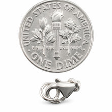 Load image into Gallery viewer, Solid Sterling Silver 925 w/ Rhodium Finish 5x9mm Trigger Claw Clasp