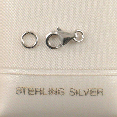 Solid Sterling Silver 925 w/ Rhodium Finish 5x9mm Trigger Claw Clasp
