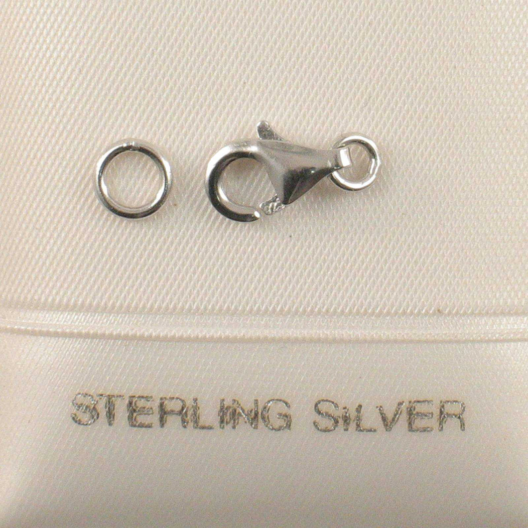 Solid Sterling Silver 925 w/ Rhodium Finish 5x9mm Trigger Claw Clasp
