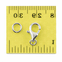 Load image into Gallery viewer, Solid Sterling Silver 925 w/ Rhodium Finish 6x11mm Trigger Clasp