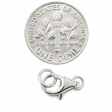 Load image into Gallery viewer, Solid Sterling Silver 925 w/ Rhodium Finish 6x11mm Trigger Clasp