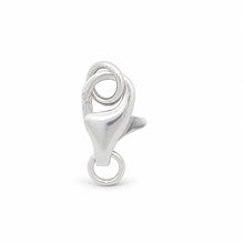 Load image into Gallery viewer, Solid Sterling Silver 925 w/ Rhodium Finish 6x11mm Trigger Clasp