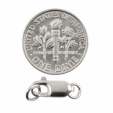 Load image into Gallery viewer, Solid Sterling Silver 925 w/ Rhodium Finish 4x12mm Lobster Clasp