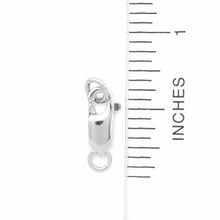 Load image into Gallery viewer, Solid Sterling Silver 925 w/ Rhodium Finish 4x12mm Lobster Clasp