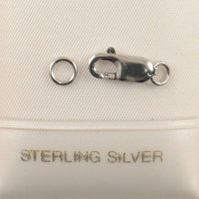 Load image into Gallery viewer, Solid Sterling Silver 925 w/ Rhodium Finish 4x12mm Lobster Clasp