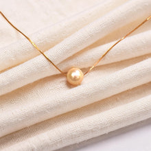 Load image into Gallery viewer, White Cultured Pearl Floating Necklace in 14k Gold
