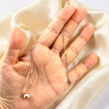 Load image into Gallery viewer, Pink Cultured Pearl Floating Necklace in 14k Gold