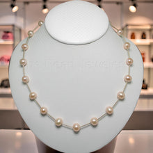 Load image into Gallery viewer, Pink Pearl &amp; 14k Yellow Gold Twist Tube Necklace
