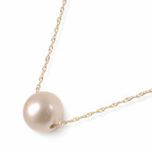 Load image into Gallery viewer, Pink Pearl on 14k Gold Singapore Chain Necklace