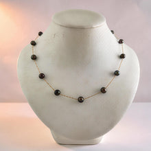 Load image into Gallery viewer, Peacock Pearl Tin-Cup Necklace in 14k Yellow Gold