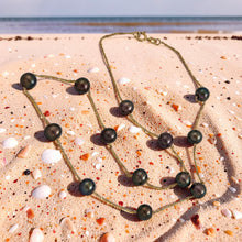Load image into Gallery viewer, Peacock Pearl Tin-Cup Necklace in 14k Yellow Gold