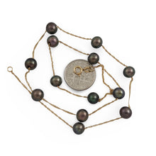 Load image into Gallery viewer, Peacock Pearl Tin-Cup Necklace in 14k Yellow Gold
