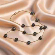 Load image into Gallery viewer, Peacock Pearl Tin-Cup Necklace in 14k Yellow Gold