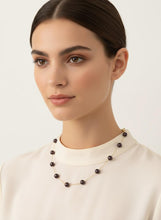 Load image into Gallery viewer, Chocolate Pearl Tin-Cup Necklace in 14k Gold