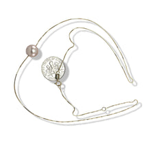 Load image into Gallery viewer, AAA Pink Pearl Slider Necklace on 14k Yellow Gold