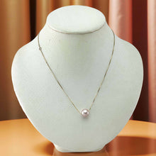 Load image into Gallery viewer, AAA Pink Pearl Slider Necklace on 14k Yellow Gold