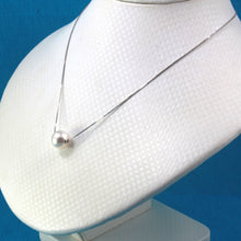 Load image into Gallery viewer, 8510115 AAA HIGH GRADE WHITE PEARL BE SLIDE 14K WHITE GOLD CHAIN