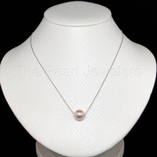 Load image into Gallery viewer, 8510117 AAA PINK PEARL TO BE SLIDE ON 14K WHITE GOLD CHAIN TO FIT YOUR STYLE