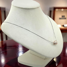 Load image into Gallery viewer, AAA Pale Pink Pearl Slider Necklace on 14k White Gold