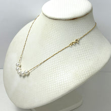 Load image into Gallery viewer, 8520170-14kt-YG-Slide White-Cultured-Pearl-Handcrafted-Necklace