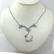 Load image into Gallery viewer, 880001 18KT SOLID WHITE GOLD SIMPLE YET UNIQUE BEAUTIFUL DIAMONDS NECKLACE