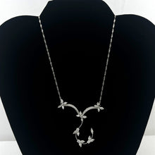 Load image into Gallery viewer, 880001 18KT SOLID WHITE GOLD SIMPLE YET UNIQUE BEAUTIFUL DIAMONDS NECKLACE