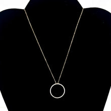 Load image into Gallery viewer, 880070 ELEGANT BEAUTIFUL 14K SOLID YELLOW GOLD CIRCLE DIAMOND PENDANT NECKLACE