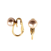 Load image into Gallery viewer, 14k Gold-Filled Clip-On Pink Freshwater Pearl Earrings