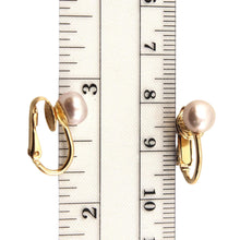 Load image into Gallery viewer, 14k Gold-Filled Clip-On Pink Freshwater Pearl Earrings