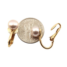 Load image into Gallery viewer, 14k Gold-Filled Clip-On Pink Freshwater Pearl Earrings