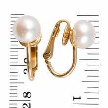 Load image into Gallery viewer, 14k Gold-Filled Clip-On White Freshwater Pearl Earrings