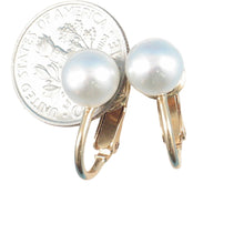 Load image into Gallery viewer, 14k Gold-Filled Clip-On White Freshwater Pearl Earrings