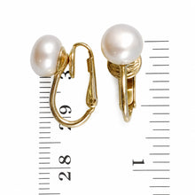 Load image into Gallery viewer, 14k Gold-Filled Clip-On Rose-Pink Freshwater Pearl Earrings