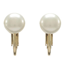 Load image into Gallery viewer, 14k Gold-Filled White Pearl Clip-On Earrings (Non-Pierced)