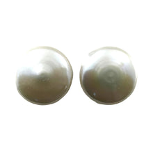 Load image into Gallery viewer, 14k Gold-Filled White Coin Pearl Clip-On Earrings