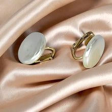 Load image into Gallery viewer, 14k Gold-Filled White Coin Pearl Clip-On Earrings