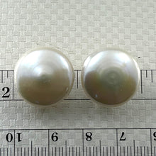 Load image into Gallery viewer, 9100340-14kt-Yellow-Gold-Filled-Non-Pierced-Clip-On-White-Coin-Pearl-Earrings