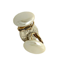 Load image into Gallery viewer, 14k Gold-Filled White Coin Pearl Clip-On Earrings (18–19 mm)