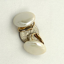 Load image into Gallery viewer, 9100349 NON-PIERCED CLIP-ON WHITE COIN PEARL 14KT YELLOW GOLD-FILLED EARRINGS