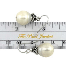Load image into Gallery viewer, Sterling Silver White Baroque Pearl Hook Earrings (Large Size)