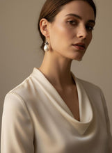 Load image into Gallery viewer, Sterling Silver White Baroque Pearl Hook Earrings (Large Size)