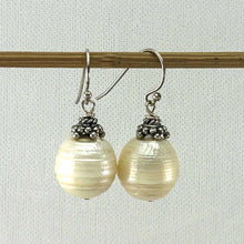 Load image into Gallery viewer, White Baroque Pearl Sterling Silver Hook Earrings (Large Size)