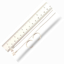 Load image into Gallery viewer, Sterling Silver Threader White Coin Pearl Earrings (Star Shape)