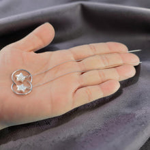 Load image into Gallery viewer, Sterling Silver Threader White Coin Pearl Earrings (Star Shape)