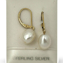 Load image into Gallery viewer, 14k Gold Filled White Baroque Pearl Leverback Earrings